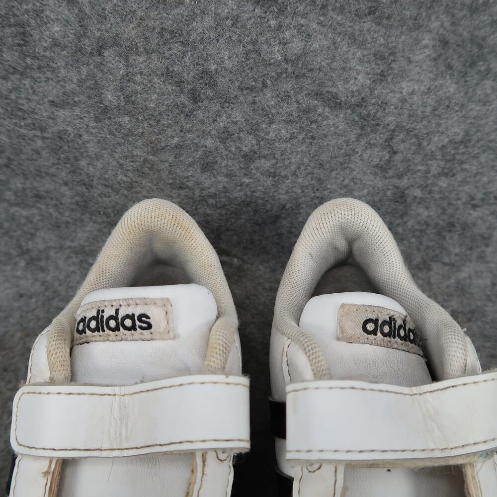 Adidas Shoes Kids 10K Grand Court Sneakers Double Strap Casual Trainer White - Picture 3 of 11